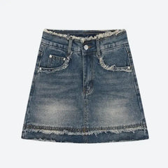 Tassel denim shorts - Y2k Empire