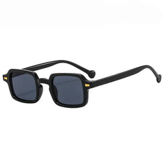 Thin rectangular frame tinted sunglasses - Y2k Empire