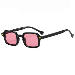 Thin rectangular frame tinted sunglasses - Y2k Empire