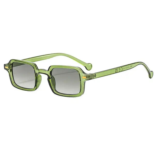 Thin rectangular frame tinted sunglasses - Y2k Empire