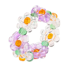 Trendy elastic flower beaded rings - Y2k Empire