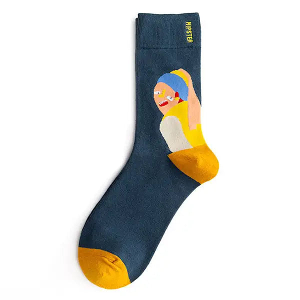 Van gogh wheat field socks - Y2k Empire