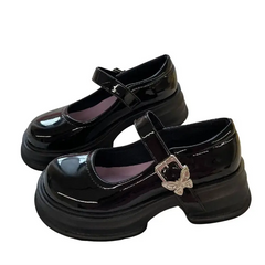 Vegan leather butterfly mary janes - Y2k Empire