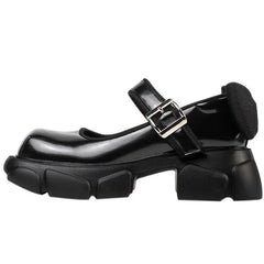 Vegan leather chunky platform mary janes - Y2k Empire