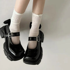 Vegan leather chunky platform mary janes - Y2k Empire