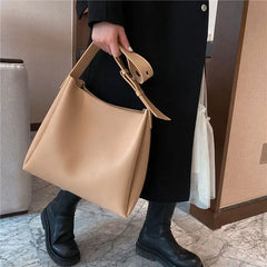 Vegan leather minimalist tote bag - Y2k Empire