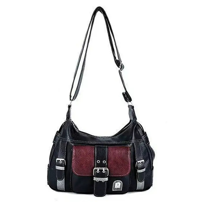 Vegan leather shoulder bag 32x11x26cm - Y2k Empire