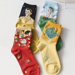 Vibrant art series 4 pack socks - Y2k Empire