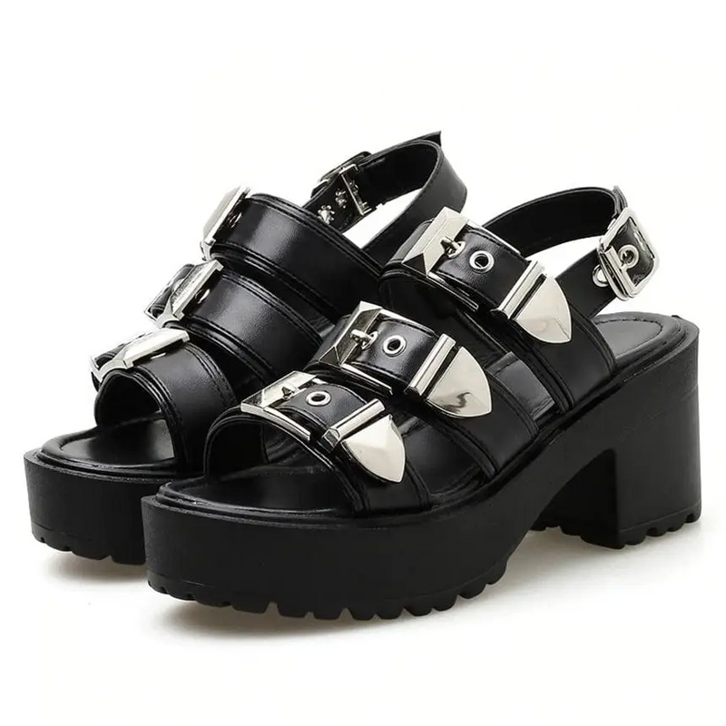 Vintage buckle sandals for fashion connoisseurs - Y2k Empire