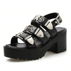 Vintage buckle sandals for fashion connoisseurs - Y2k Empire