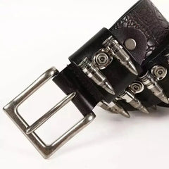 Vintage crocodile leather men’s belt - Y2k Empire