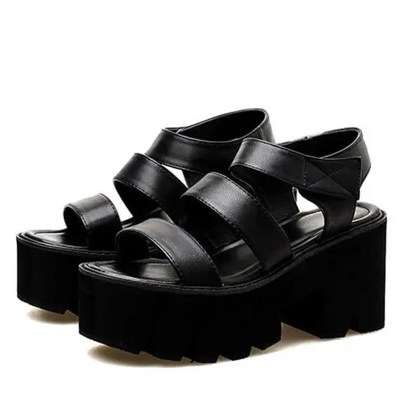 Vintage platform sandals - bold style statement - Y2k Empire