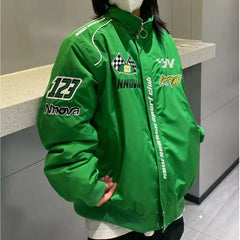 Vintage racing jacket for y2k enthusiasts - Y2k Empire