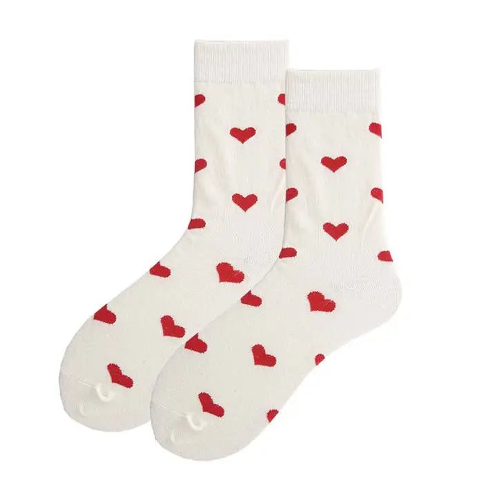 Vintage red hearts socks - Y2k Empire