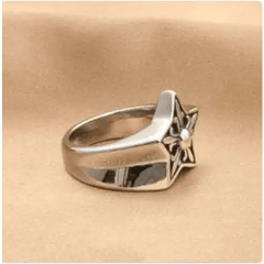 Vintage star bezel ring - y2k style - Y2k Empire