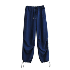 Vintage y2k blue parachute pants for women - Y2k Empire