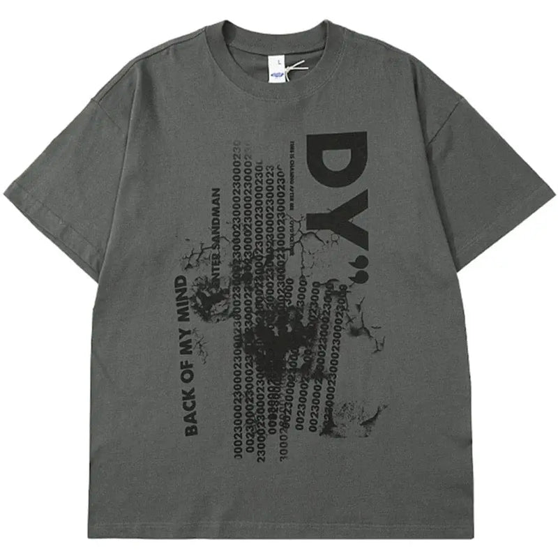 Vintage y2k grey t-shirt - Y2k Empire