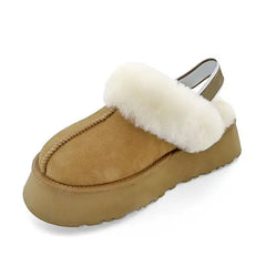 Warm sheepskin platform slippers - Y2k Empire