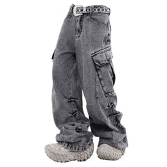 Wide leg cargo jeans - Y2k Empire