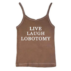 Y2k aesthetic tank: live laugh skinny - Y2k Empire