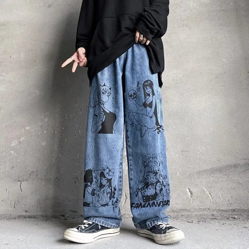 Y2k baggy streetwear jeans - Y2k Empire