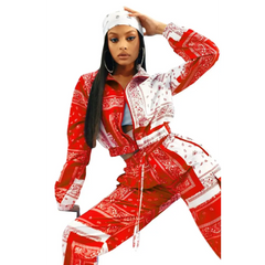 Y2k bandana motif tracksuit - Y2k Empire