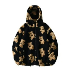 Y2k bear hooded jacket - Y2k Empire