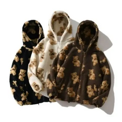 Y2k bear hooded jacket - Y2k Empire