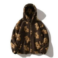 Y2k bear hooded jacket - Y2k Empire