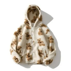 Y2k bear hooded jacket - Y2k Empire