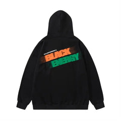 Y2k black energy hoodie - Y2k Empire