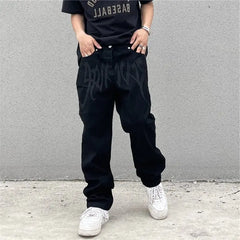 Y2k black low rise jeans - Y2k Empire