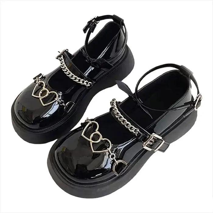 Y2k black mary jane sandals - Y2k Empire