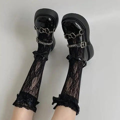 Y2k black mary jane sandals - Y2k Empire