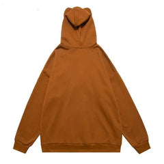 Y2k brown zip hoodie for women - Y2k Empire