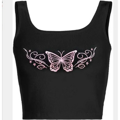 Y2k butterfly cropped tank top - Y2k Empire