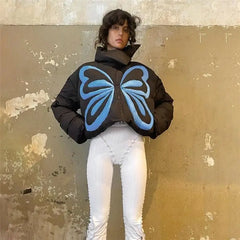 Y2k butterfly puffer jacket - Y2k Empire