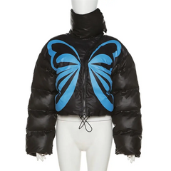 Y2k butterfly puffer jacket - Y2k Empire