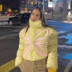 Y2k butterfly puffer jacket - Y2k Empire