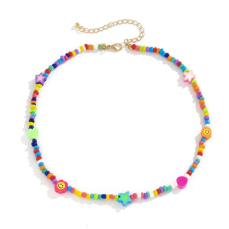 Y2k candy beaded butterfly necklace - Y2k Empire