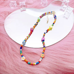 Y2k candy beaded butterfly necklace - Y2k Empire