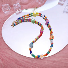 Y2k candy beaded butterfly necklace - Y2k Empire