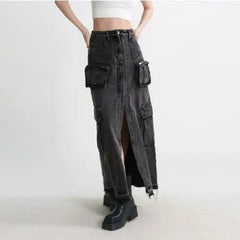 Y2k cargo denim skirt - Y2k Empire