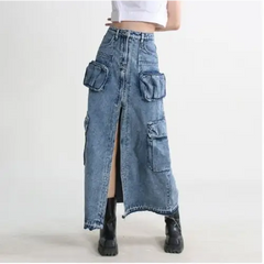 Y2k cargo denim skirt - Y2k Empire