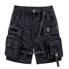 Y2k cargo shorts - solid black iconic era style - Y2k Empire