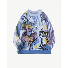 Y2k cartoon sweater - Y2k Empire