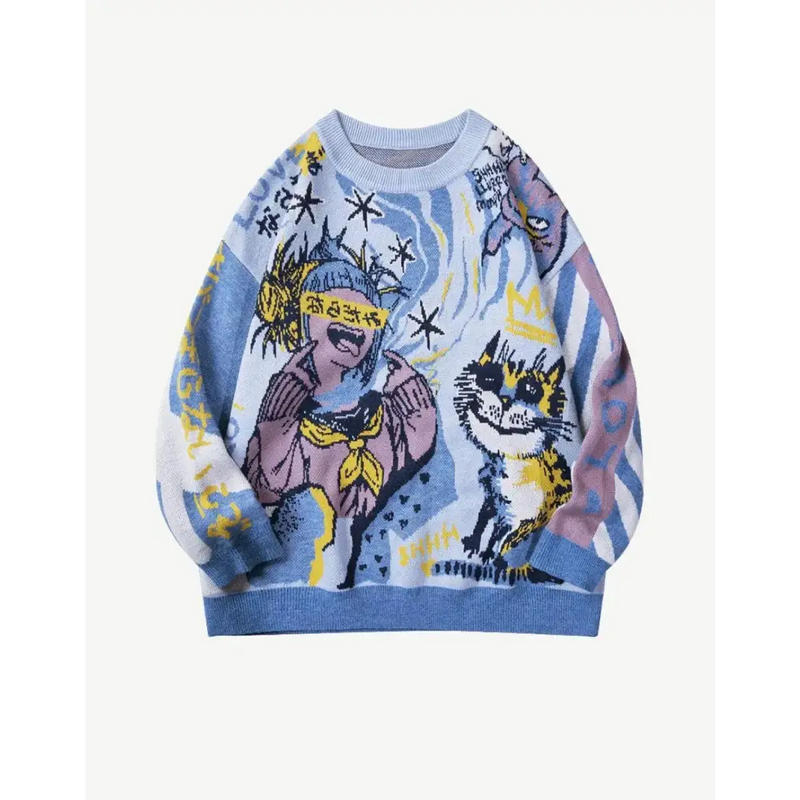 Y2k cartoon sweater - Y2k Empire