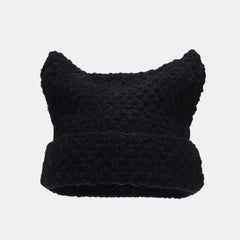 Y2k cat ear beanie - vintage style fashion statement - Y2k Empire