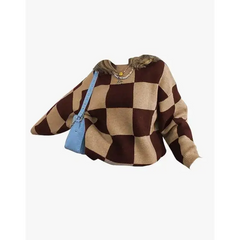 Y2k checkerboard sweatshirt - Y2k Empire