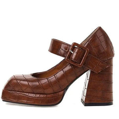 Y2k chunky leather sandals - Y2k Empire